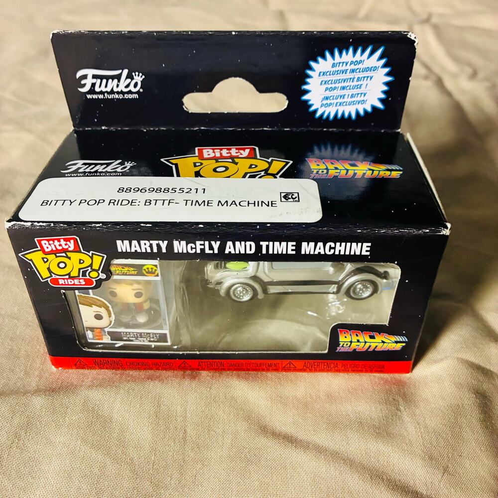 Funko Bitty Pop Rides Back to the Future Marty McFly DeLorean Time Machine